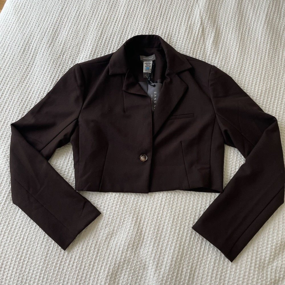 Sans Souci Cropped Brown Blaser